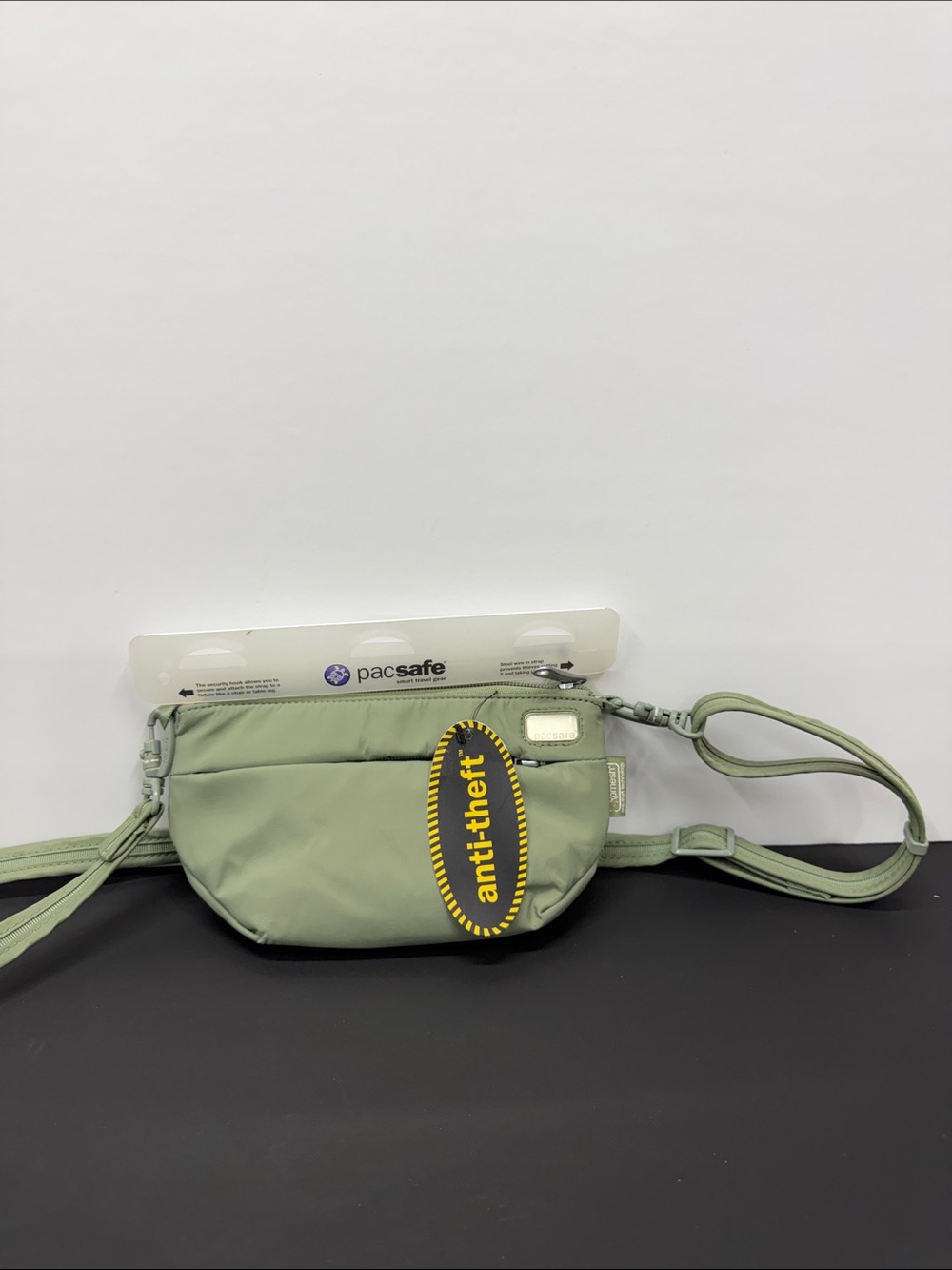 Pacsafe Sage Green Anti-Theft Crossbody Bag